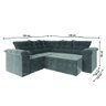Sofá de Canto 5 Lugares com Retrátil Emirates Suede Cinza - 3
