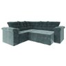 Sofá de Canto 5 Lugares com Retrátil Emirates Suede Cinza - 1
