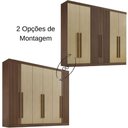Ver imagem 4 de Guarda Roupa da Vinci Plus Ripado Castanho Linho 6 Portas 6 Gavetas D’doro