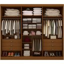 Ver imagem 2 de Guarda Roupa da Vinci Plus Ripado Castanho Linho 6 Portas 6 Gavetas D’doro