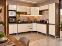 Ver imagem 1 de Cozinha Athena 9PÇS 17 Portas Itaúba/Off White Irm Móveis