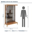 Ver imagem 7 de Cristaleira Átria 2 Portas 5 Prateleiras Madeira Maciça com LED Natural Rudnick
