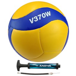 Bola de Vôlei de Quadra Mikasa Microfibra V370W + Bomba de ar - 1 Bola de Vôlei de Quadra Mikasa Microfibra V370W + Bomba de ar - 1