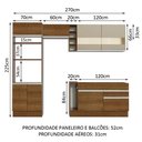 Ver imagem 4 de Armário de Cozinha Completa 270cm Rustic/Rustic/Crema Jade Madesa 08