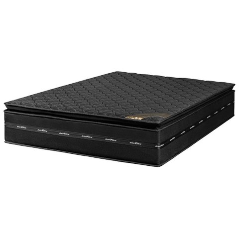 Colchão Queen Size Molas Ensacadas com Viscoelástico D33 Manaus Black 32cm Altura Antiderrapante Inm