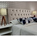 Ver imagem 1 de Cabeceira King Estofada Luna Corano Bege 195 X 120 Rbl
