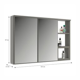 Espelheira para Banheiro Retangular Máximus - 3