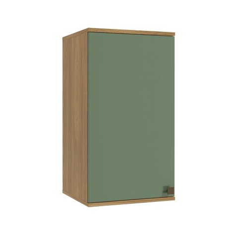 Armário Aéreo Celeste Kappesberg 100% Mdf 1 Porta Nogueira/verde 40cm