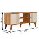 Ver imagem 3 de Rack 115 cm 2 Portas para TV Ate 50 Polegadas Molly Ptl:Nature Off White