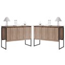 Ver imagem 1 de Buffet Vintage Affara Preto 3 Portas sem Gavetas MDP 120cm Marrom Casah 2 Buffets