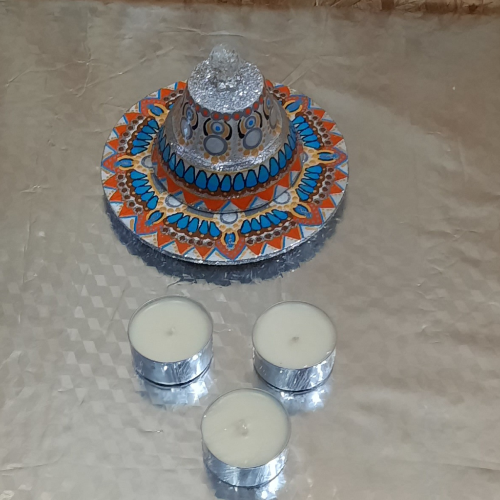 Suporte para velas rechaud ou velas pequenas/Ideal para presentear/Sustentável/Inovador/Velas vegana - 4