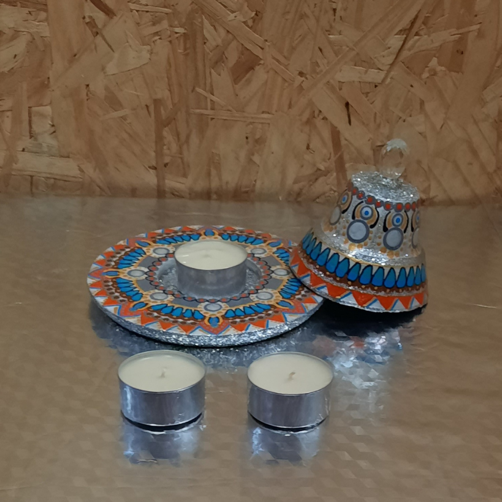 Suporte para velas rechaud ou velas pequenas/Ideal para presentear/Sustentável/Inovador/Velas vegana - 3