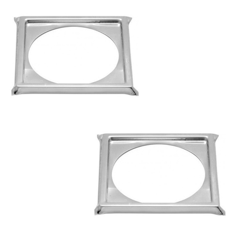 Kit C/ 2 Porta Grelha Caixilho Ralo Click 10x10 Cromado Inox