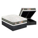 Ver imagem 1 de Cama Box Baú King: Colchão Molas Bonnel Castor Silver Star Air + Base CRC Suede Gray(193x203)
