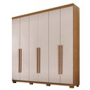 Ver imagem 1 de Guarda-roupa Moscou 6 Portas 6 Gavetas - Benetil Cinamomo Off