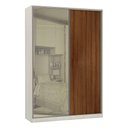 Ver imagem 1 de Guarda-roupa Solteiro Luciane 2 Portas 3 Gavetas Prime Plus 159 Cm com Espelho Reflecta