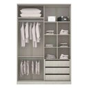 Ver imagem 3 de Guarda-roupa Solteiro Luciane 2 Portas 3 Gavetas Prime Plus 159 Cm com Espelho Reflecta
