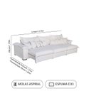 Ver imagem 2 de Sofá Magnifico 8 Lugares 3,70cm - de Casa Décor e Estofados. Cor:marrom Amarelado:marrom Amarelado