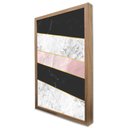 Ver imagem 1 de Quadro Decorativo Caixa Alta com Vidro Geométrico Listras Mármore TaColado Moldura Madeira 120 x 80c