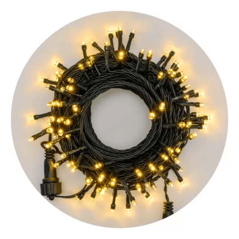 Cordão 500 Leds Fixo Prova D'Água 50m Morno Bivolt 31V