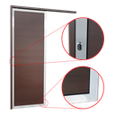 Ver imagem 3 de Porta de Correr Suspensa Lambril Esq L.25 Mix Corten 210x80 Brimak