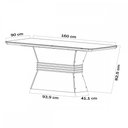 Ver imagem 4 de Mesa de Jantar 6 Lugares Nashville com Vidro Mel/Nude/Off White - Panorama Móveis