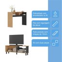 Ver imagem 6 de Conjunto Sala de Estar 2 Peças Rack para Tv com Aparador Ibiza Marrom Carvalho Nature/Preto