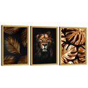 Ver imagem 5 de Quadro Decorativo Trio Leão e Folhagem