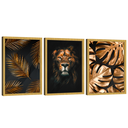 Ver imagem 4 de Quadro Decorativo Trio Leão e Folhagem