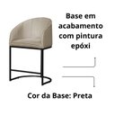 Ver imagem 5 de Banco Banqueta Alta Poltrona Mia Base Metal Preta Veludo Cor:bege
