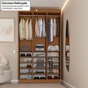 Ver imagem 6 de Closet Casal Andorra 15 Prateleiras Freijó/Branco - Pnr Móveis