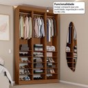 Ver imagem 7 de Closet Casal Andorra 15 Prateleiras Freijó/Branco - Pnr Móveis