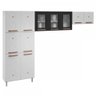 Cozinha De Aço Compacta Mirage New 11 Portas 6 Prateleiras Branco/Preto - Telasul - 1