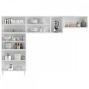 Ver imagem 2 de Cozinha De Aço Compacta Mirage New 11 Portas 6 Prateleiras Branco/Preto - Telasul