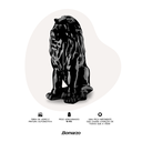 Ver imagem 7 de Escultura Estátua Decorativa Leão Sentado 108cm:preto Brilho
