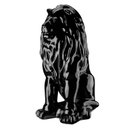 Ver imagem 1 de Escultura Estátua Decorativa Leão Sentado 108cm:preto Brilho