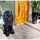 Ver imagem 3 de Escultura Estátua Decorativa Leão Sentado 108cm:preto Brilho