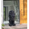 Escultura Estátua Decorativa Leão Sentado 108cm:preto Brilho - 5