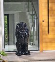 Ver imagem 5 de Escultura Estátua Decorativa Leão Sentado 108cm:preto Brilho