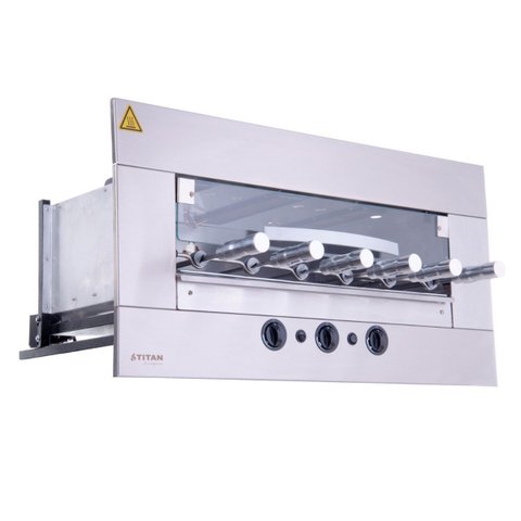 Churrasqueira a Gás de Embutir 06 Espetos Gn 127v Age Titan