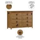 Ver imagem 3 de Cômoda para Quarto 125cm com 8 Gavetas Lázio Freijó F07 - Mpozenato