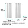 Cortina Corta Luz Veludo 2,70larg x 2,60alt Creme - Sala/Quarto D&C (2 pçs) - 6