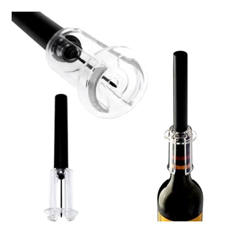 Abridor Vinho Saca Rolha de Pressão Bomba Ar Pino Inoxidável