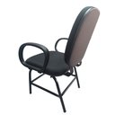 Ver imagem 5 de Cadeira Plus Size com Braço Reforçada até 180 Kg Anatômica Courvin Preta