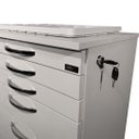 Ver imagem 2 de Carrinho Clínico - C/ Tranca para Todas As Gavetas