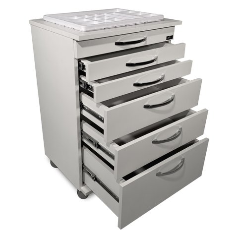 Carrinho Clínico - C/ Tranca para Todas As Gavetas