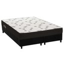 Ver imagem 1 de Cama Box Queen: Colchão Espuma D45 Ortobom Light Ortopilow + Base CRC Suede Black(158x198)