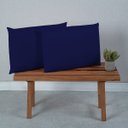 Ver imagem 1 de Fronha para Travesseiro 2 Peças Premium Micro Percal 400 Fios Lisa Azul Marinho