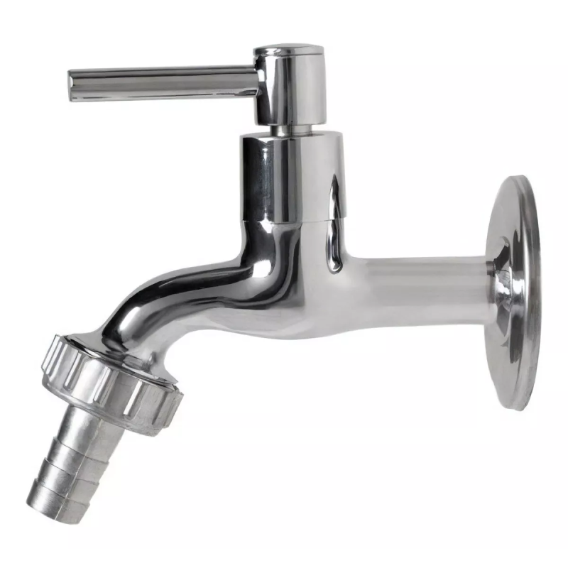 Torneira Curta para Jardim/área Externa Metal 1/4v Inox - 1