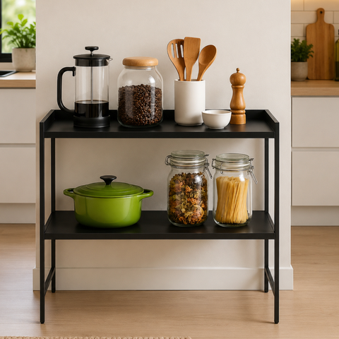 Estante para Cozinha com Estrutura Metálica Londres - Preto